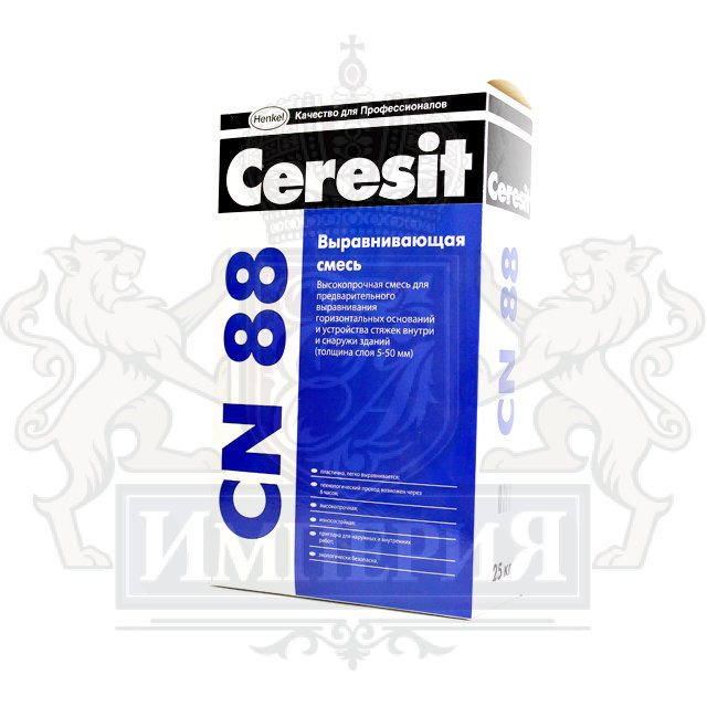 Смесь для пола выравнивающая Ceresit CN 88 высокопрочная